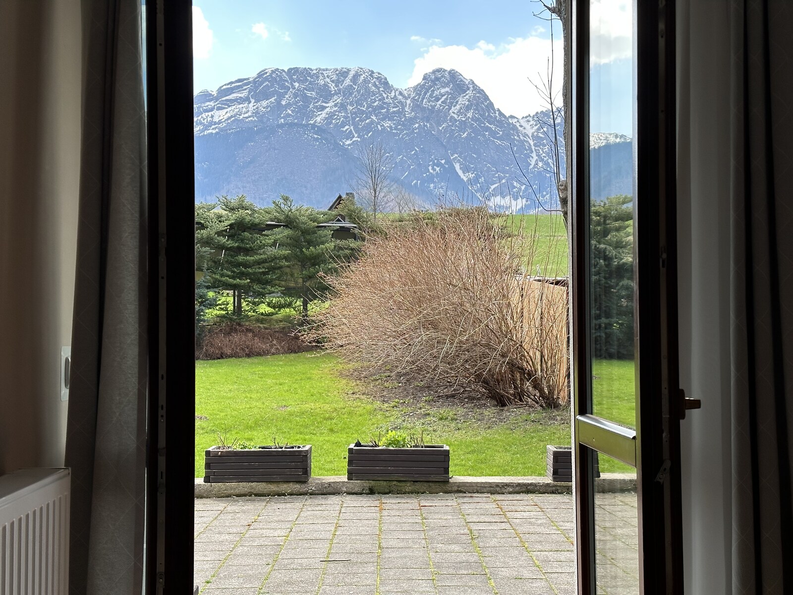 View of the Tatras from an apartment window